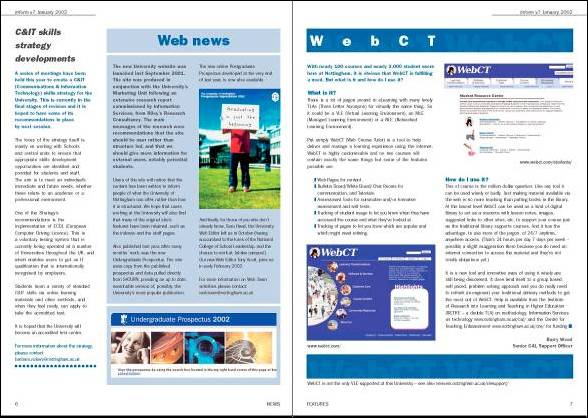 Newsletter spread